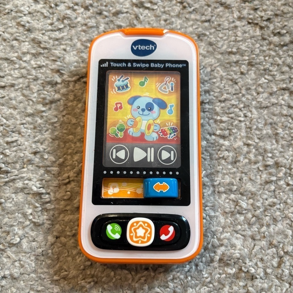 Vtech Touch and Swipe Baby Phone Orange Kids Learning Toy